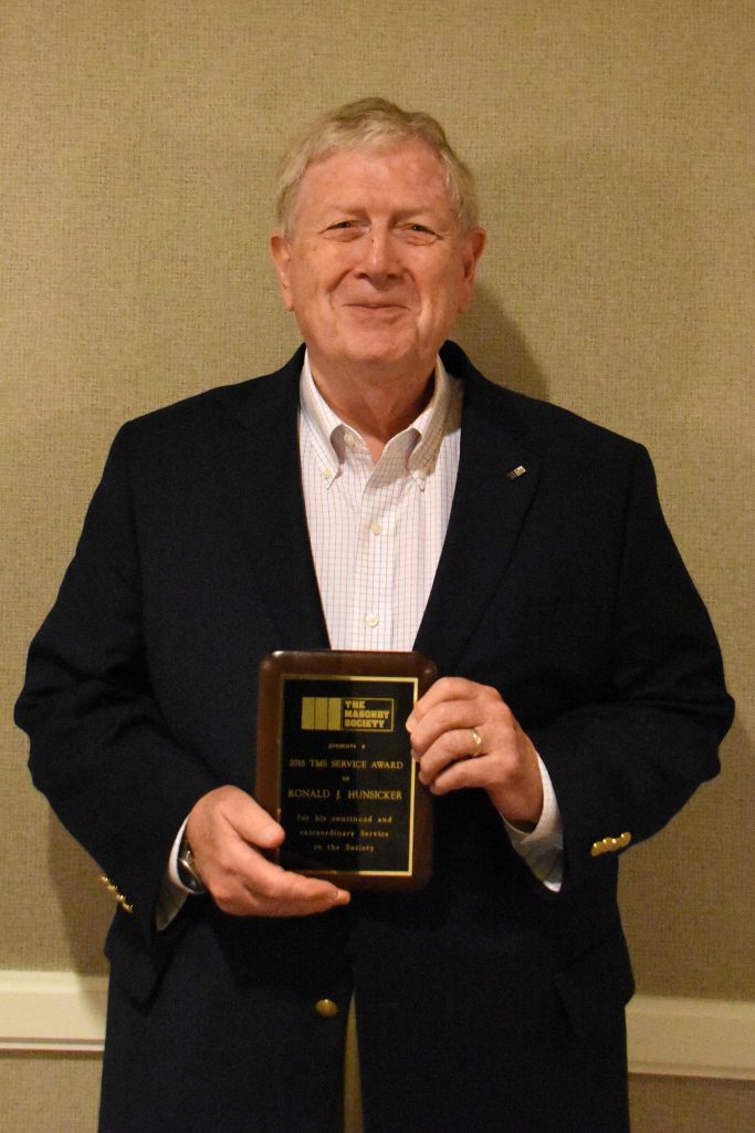 Ronald J. Hunsicker 2018 TMS Service Award
