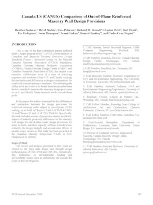 Comparison of Out-of-Plane Reinforced Masonry Wall Design Provisions
